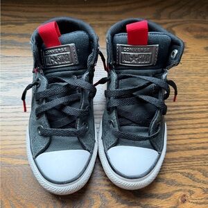 Converse Kids All Star Black and Red High-Top Sneakers